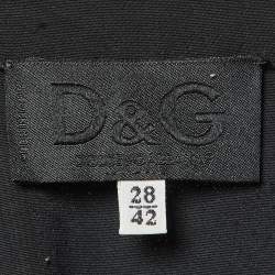 Pre Owned D&G Black Crepe Light Weight Shirt Jacket M