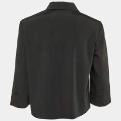 Pre Owned D&G Black Crepe Light Weight Shirt Jacket M