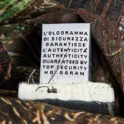 Pre Owned D&G Brown Printed Cotton Sleeveless Top S 