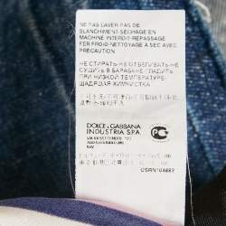 Pre Owned D&G Multicolor Patchwork Denim Bermuda Shorts M Waist 32"