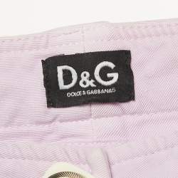 Pre Owned D&G Purple Cotton Shorts XS Waist 26"