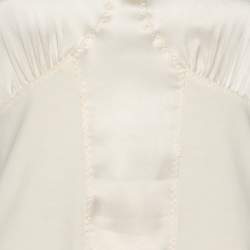 Pre Owned D&G Cream Jersey Satin Top L