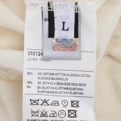 Pre Owned D&G Cream Jersey Satin Top L