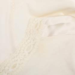 Pre Owned D&G Cream Jersey Satin Top L