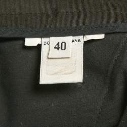 Pre Owned D&G Blue Satin Contrast Trimmed Trousers S