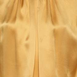 Pre Owned D&G Yellow Silk High Neck Sleeveless Top M