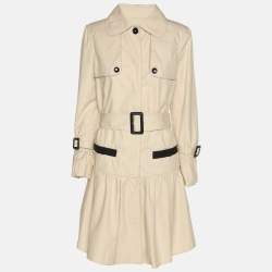 Pre Owned D&G Beige Gabardine Belted Trench Coat M