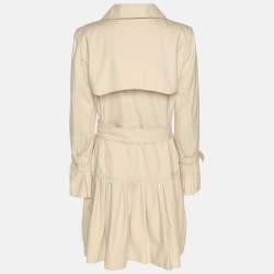 Pre Owned D&G Beige Gabardine Belted Trench Coat M