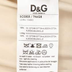 Pre Owned D&G Beige Gabardine Belted Trench Coat M