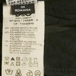 Pre Owned D&G Black Viscose Blend Stretch Slim Fit Trousers S 