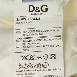 Pre Owned D&G Tri Color Cotton Front Pockets Breasted Blazer S