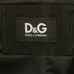 Pre Owned D&G Black Satin Sleeveless Short Dress S