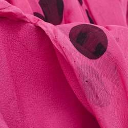 Pre Owned D&G Pink Polka Dot Silk Neck Tie Detail Mini Dress S 