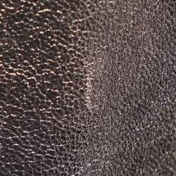 Pre Owned D&G Metallic Silver Leather Zipped Jacket M