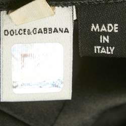 Pre Owned D&G Black Sequin & Satin Pencil Skirt XS