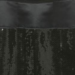 Pre Owned D&G Black Sequin & Satin Pencil Skirt XS