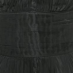 Pre Owned فستان دي آند جي قصير كرين نباتي أسود منفوش مقاس متوسط