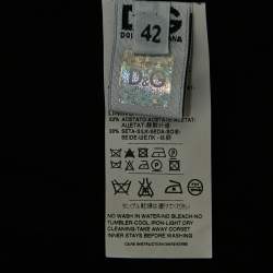 Pre Owned فستان دي آند جي قصير كرين نباتي أسود منفوش مقاس متوسط