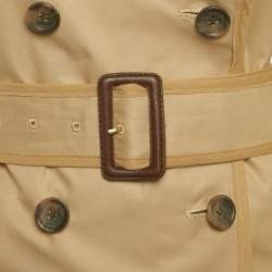 Pre Owned معطف قصير دولتشي أند غابانا جبرادين مزود بحزام بيج مقاس صغير (سمول)