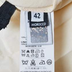 مملوكة مسبقًا D&G Cream Bow Print Silk Ruffle Mini Dress M