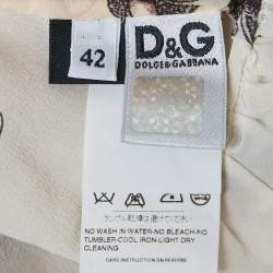 Pre Owned فستان دي&جي حرير بطبعة ميكي وماوس هالتر مقاس ميديوم