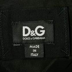 Pre Owned فستان دولتشي أند غابانا دانتيل أسود بلا أكمام قصير ميديوم