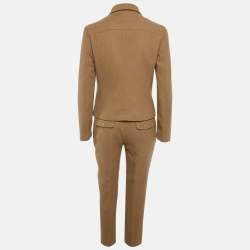 Pre Owned D&G Brown Wool Blend Jacket and Pants Set M