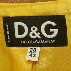 Pre Owned D&G Brown Wool Blend Jacket and Pants Set M