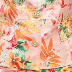 مملوكة مسبقًا طقم جاكيت وتنورة د&ج وردي مزخرف حرير مقاس وسط (ميديم)