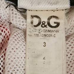 مملوكة مسبقًا ملابس شاطئية دولتشي آند غابانا شورت صناعي مخطط أحمر بمقاس متوسط