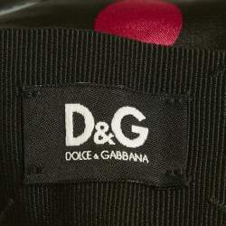 مملوكة مسبقًا D&G Black Satin Strappy Sheath Dress S