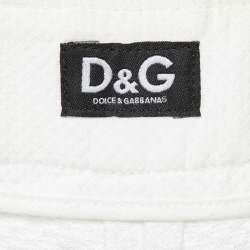Pre Owned D&G White Cotton Button Detail Shorts S