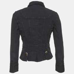 Pre Owned D&G Black Denim Button-Front Jacket M