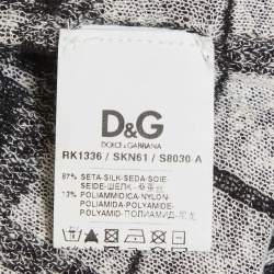 مملوكة مسبقًا سويت شيرت دولتشي أند غابانا كاروهات مونوكروم تريكو شبه شفاف مقاس متوسط (ميديام)