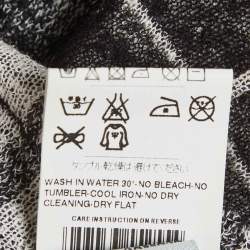 مملوكة مسبقًا سويت شيرت دولتشي أند غابانا كاروهات مونوكروم تريكو شبه شفاف مقاس متوسط (ميديام)