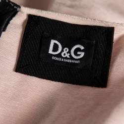 Pre Owned D&G Peach Cotton Pleated Belted Sleeveless Dress M