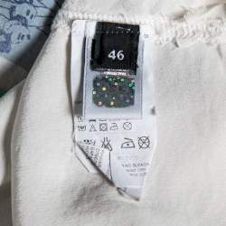 D&G White Mickey Printed Silk Top L
