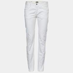 Pre Owned D&G White Denim Audacious Tapered Jeans Waist: 32"