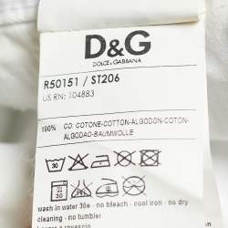 Pre Owned D&G White Denim Audacious Tapered Jeans Waist: 32"