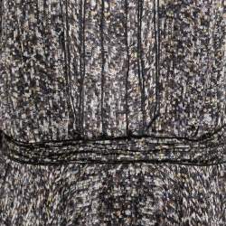 Pre Owned D&G Multicolor Sequin Printed Silk Chiffon Midi Dress L