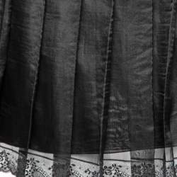 Pre Owned D&G Black Organza Pleated Paneled Skirt L
