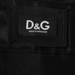 Pre Owned D&G Black Organza Pleated Paneled Skirt L