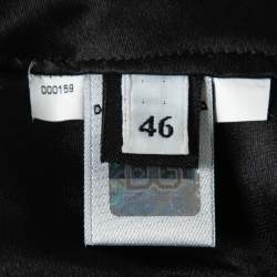 Pre Owned D&G Black Organza Pleated Paneled Skirt L