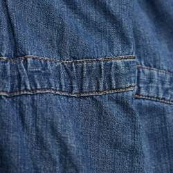 Pre Owned D&G  Blue Denim Ruched Wide Leg Jeans Jeans M/Waist 34"