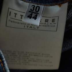 Pre Owned D&G  Blue Denim Ruched Wide Leg Jeans Jeans M/Waist 34"