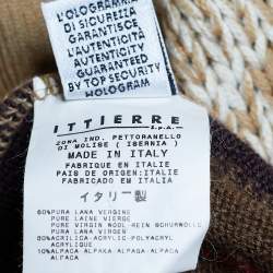 D&G Brown Argyle & Chunky Knit Turtleneck Sweater XL