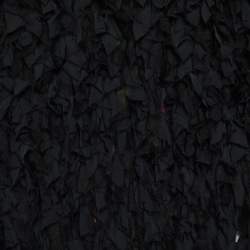 D&G Black Silk & Mesh Ruffled Neck Tie Cropped Cape Jacket M