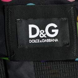 D&G Black Silk & Mesh Ruffled Neck Tie Cropped Cape Jacket M
