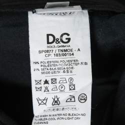 Pre Owned D&G Black Satin Wide-Leg Trousers S