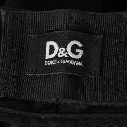 Pre Owned D&G Black Satin Wide-Leg Trousers S